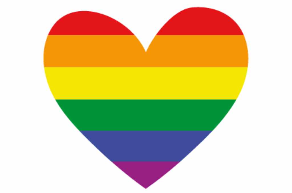 Corazón arcoiris — vector para corte CNC