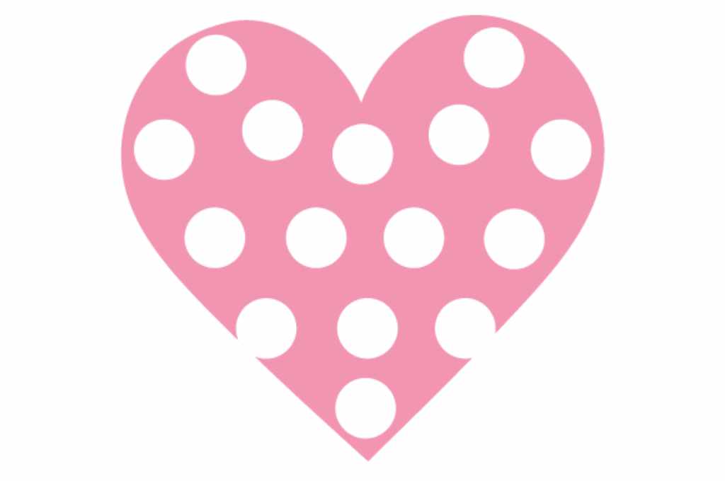 Corazón con puntos — vector para corte CNC