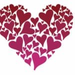 vector descargable para reproducir el diseño de un corazón de corazones.    Utiliza tu máquina de corte CNC