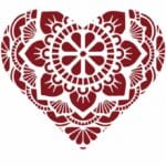 Corazón de mandala - Vector descarganle para corte CNC y grabado laser gratis | Stanser