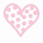 vector descargable para reproducir el diseño de un corazón de puntos.   Utiliza tu máquina de corte CNC para la realización de este proyecto.