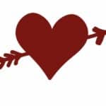 vector descargable para reproducir el diseño de un corazón grande y pequeño.   Utiliza tu máquina de corte CNC