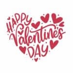 Corazón Happy Valentines Day - Vector descarganle para corte CNC y grabado laser gratis | Stanser