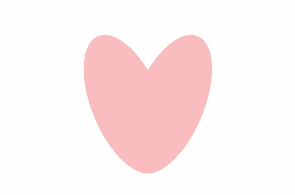 Corazón rosa sólido