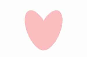 Corazón rosa sólido