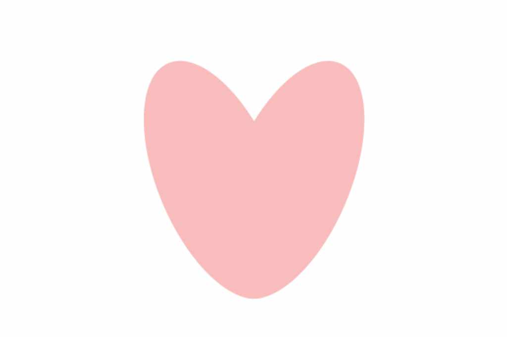 Corazón rosa sólido — vector para corte CNC