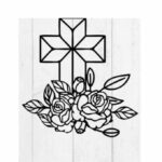 Cruz floral 8 - Vector SVG DXF para CNC Router y Laser CO2 - Descargable gratis | Stanser