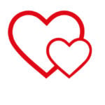 Dos corazones - Vector descarganle para corte CNC y grabado laser gratis | Stanser