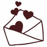 Sobre con corazones