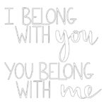 vector descargable para reproducir el diseño de la frase "I Belong with You"  Utiliza tu máquina de corte CNC