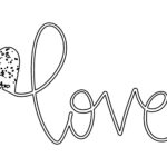 vector descargable para reproducir el diseño de la palabra LOVE.  Utiliza tu máquina de corte CNC