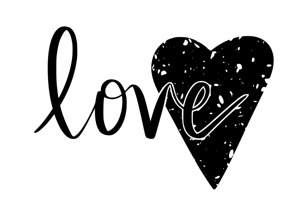 LOVE corazón — vector para corte CNC