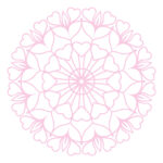 vector descargable para reproducir el diseño de mandala de corazones.  Utiliza tu máquina de corte CNC