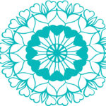 vector descargable para reproducir el diseño de un mandala de corazones.  Utiliza tu máquina de corte CNC