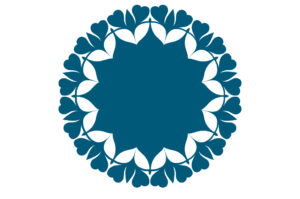 Mandala de corazones rellenos