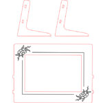 vector descargable para reproducir el diseño de un marco de flores 3mm.  Utiliza tu máquina de corte CNC