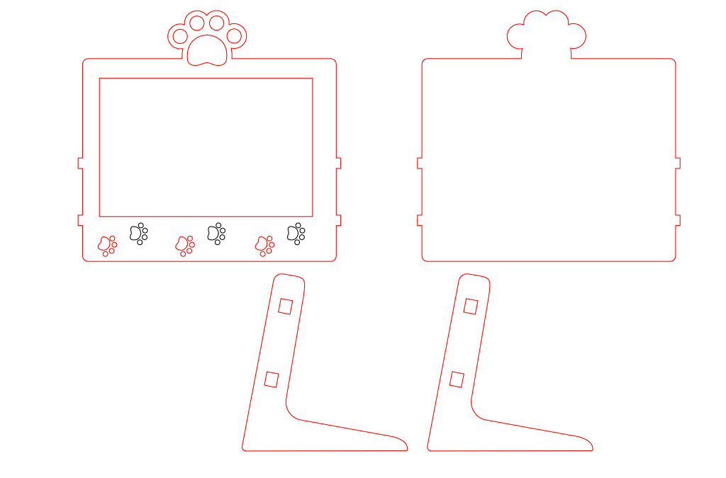 Marco huella de perro 3mm