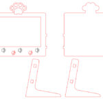 vector descargable para reproducir el diseño de un marco huella de perro 3mm.  Utiliza tu máquina de corte CNC