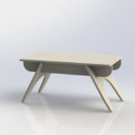 vector descargable para reproducir el diseño de una mesa de centro.    Utiliza tu máquina de corte CNC