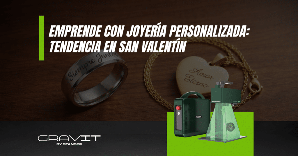 Láser fibra de grabado para personalizar joyería en San Valentín