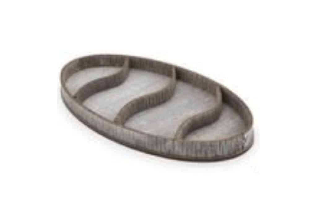 Charola de servicio ovalada