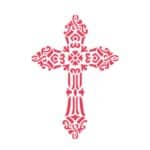 vector descargable para reproducir el diseño de una cruz pascual.  Utiliza tu máquina de corte CNC