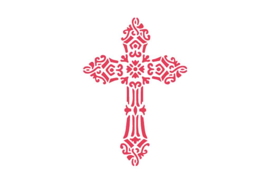 vector descargable para reproducir el diseño de una cruz pascual.  Utiliza tu máquina de corte CNC