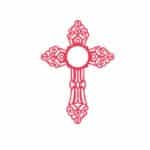 vector descargable para reproducir el diseño de una cruz pascual.    Utiliza tu máquina de corte CNC