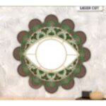vector descargable para reproducir el diseño de un espejo de mandala.    Utiliza tu máquina de corte CNC para la realización de este proyecto.