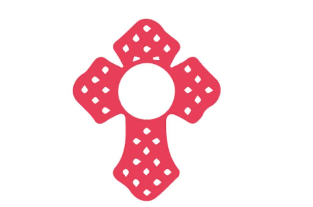 vector descargable para reproducir el diseño de una cruz pascual.  Utiliza tu máquina de corte CNC