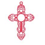vector descargable para reproducir el diseño de una cruz pascual.   Utiliza tu máquina de corte CNC