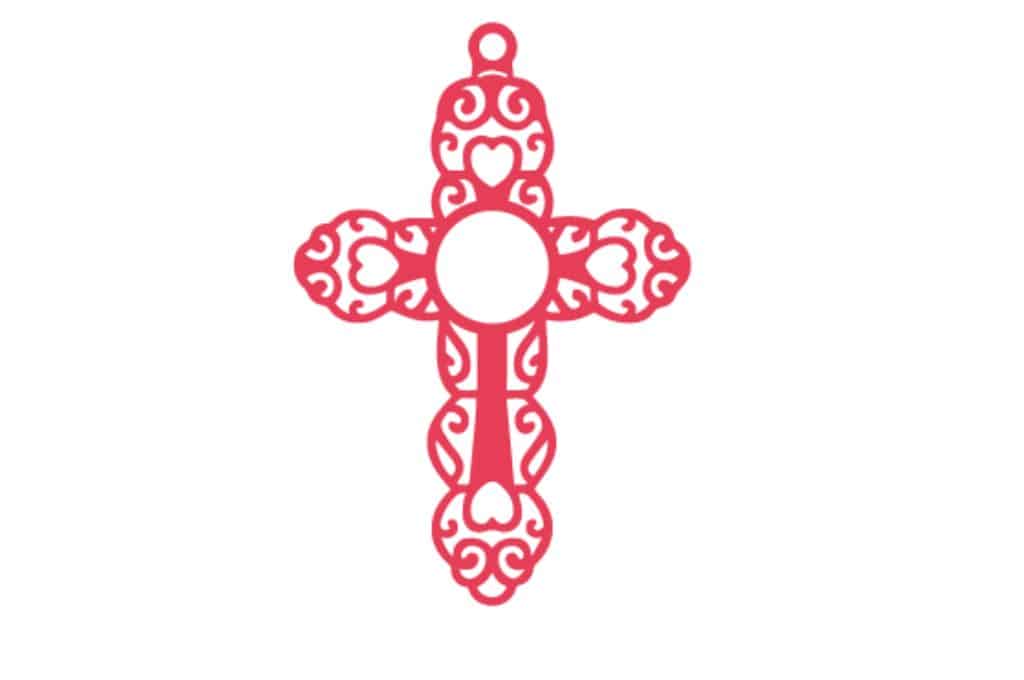 vector descargable para reproducir el diseño de una cruz pascual.   Utiliza tu máquina de corte CNC