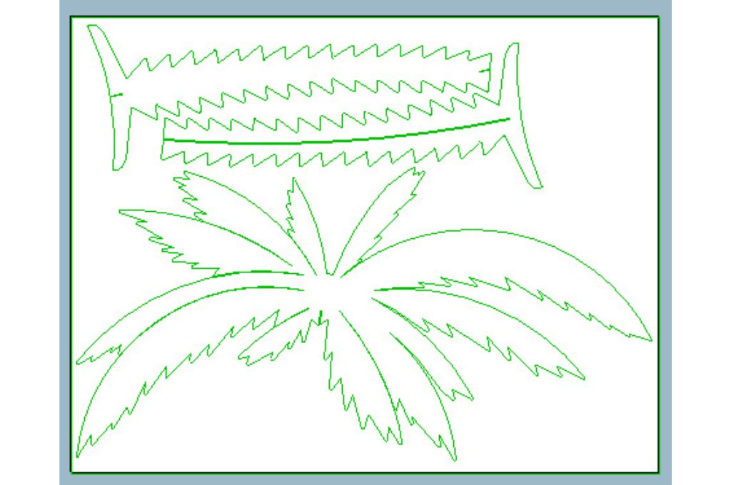 vector descargable para reproducir el diseño de una palmera.   Utiliza tu máquina de corte CNC para la realización de este proyecto.