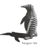 vector descargable para reproducir el diseño de un pingüino.  Utiliza tu máquina de corte CNC