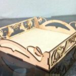 vector descargable para reproducir el diseño de una bandeja calada.  Utiliza tu máquina de corte CNC para la realización de este proyecto.