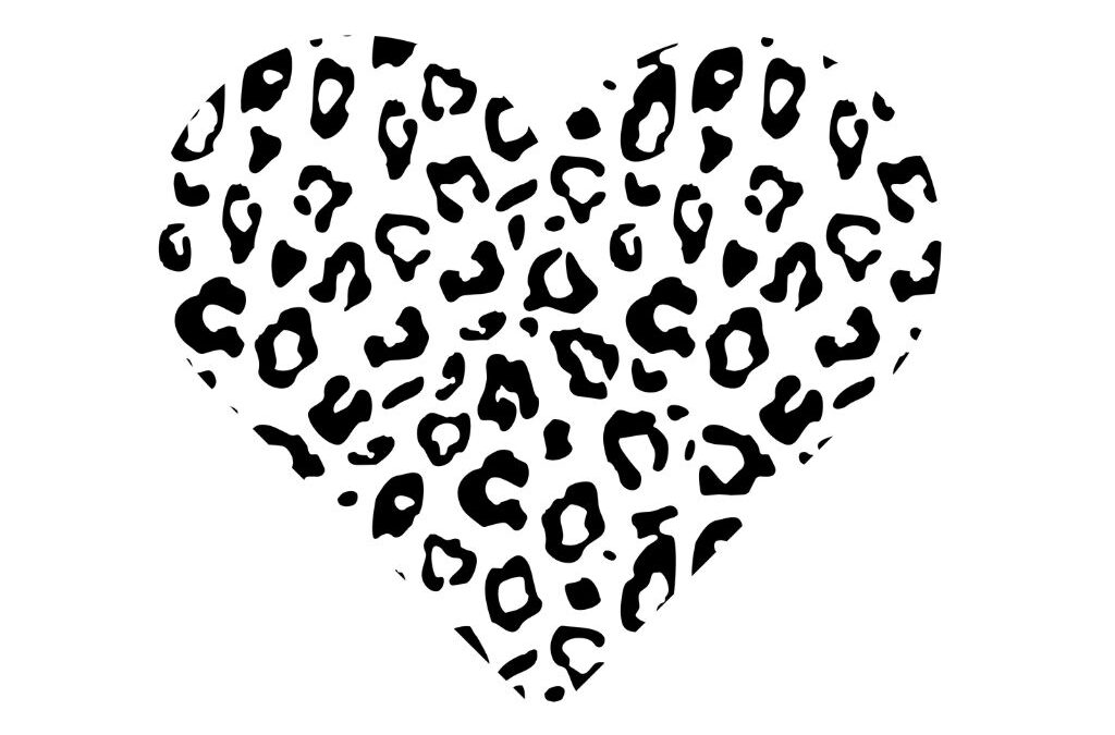 Corazón animal print