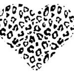 vector descargable para reproducir el diseño de un corazón de animal print.  Utiliza tu máquina de corte CNC