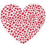 vector descargable para reproducir el diseño de un corazón de animal print.  Utiliza tu máquina de corte CNC