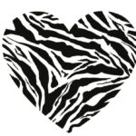 vector descargable para reproducir el diseño de un corazón animal print negro.  Utiliza tu máquina de corte CNC