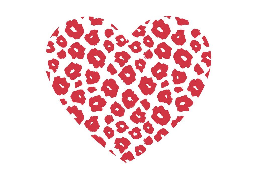 Corazón animal print 2