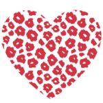 vector descargable para reproducir el diseño de un corazón animal print.  Utiliza tu máquina de corte CNC