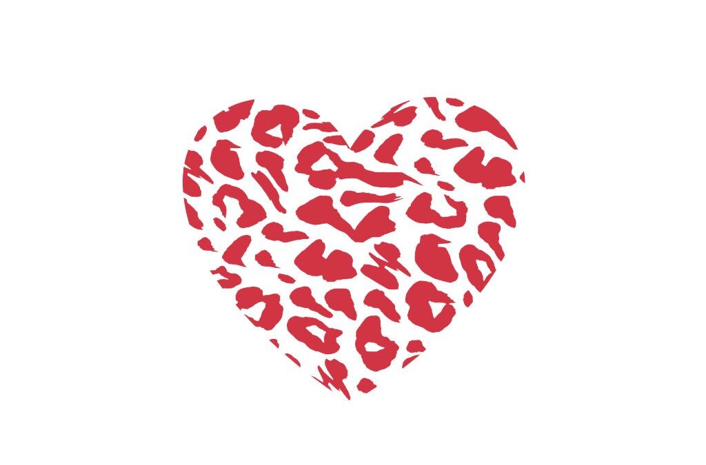 Corazón animal print