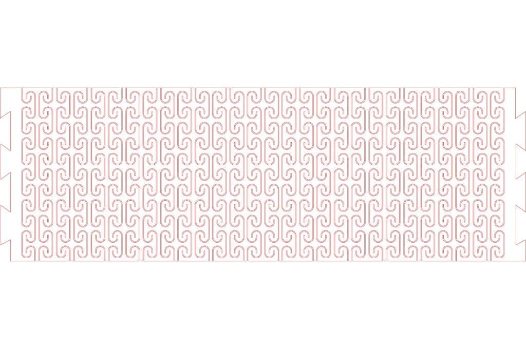 vector descargable para reproducir el diseño de una bisagra viva.   Utiliza tu máquina de corte CNC