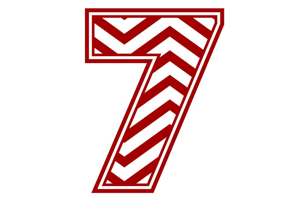 Número 7 — vector para corte CNC