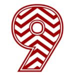 vector descargable para reproducir el diseño de un número 9.  Utiliza tu máquina de corte CNC para la realización de este proyecto.