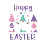 vector descargable para reproducir el diseño de huevos de pascua de gnomos.    Utiliza tu máquina de corte CNC