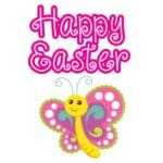 vector descargable para reproducir el diseño de un happy easter mariposa.  Utiliza tu máquina de corte CNC