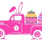 vector descargable para reproducir el diseño de un carrito huevo de pascua.  Utiliza tu máquina de corte CNC para la realización de este proyecto.