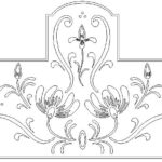vector descargable para reproducir el diseño de un aplique floral.  Utiliza tu máquina de corte CNC