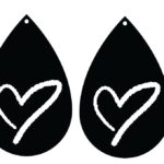 vector descargable para reproducir el diseño de Aretes de corazones   Utiliza tu máquina de corte CNC
